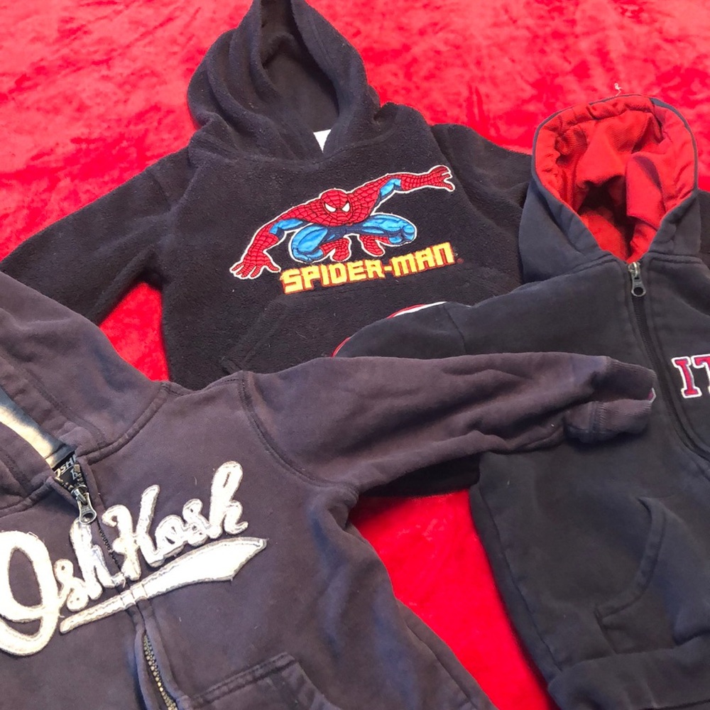Lot of 4T hoodies, GUC.